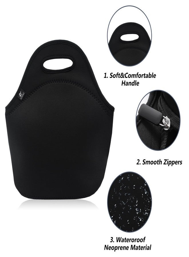 LOVAC Neoprene Lunch Bag, Insulated Lunch Bag - Durable & Waterproof Lunch Tote With Zipper For Outdoor Travel Work School transparent - Image 3
