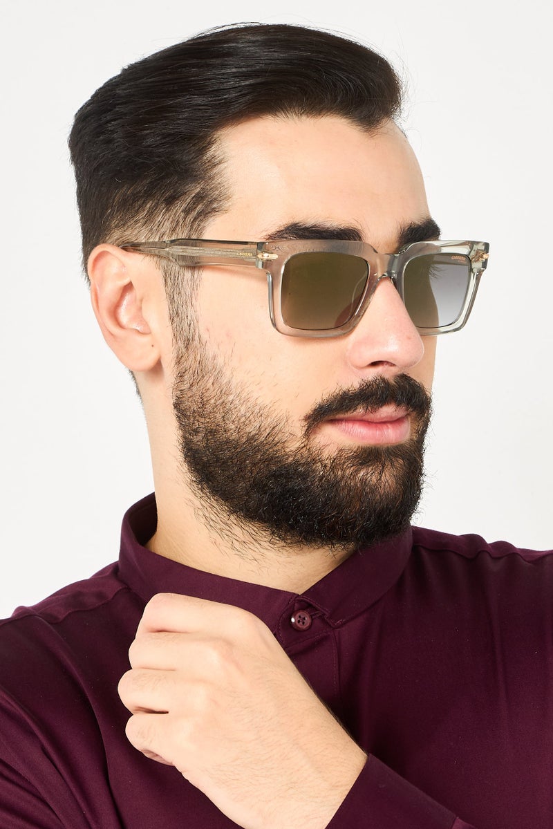 Carrera نظارات شمسية مربعة للرجال 206372KB752FQ، تدرج رمادي - Image 3