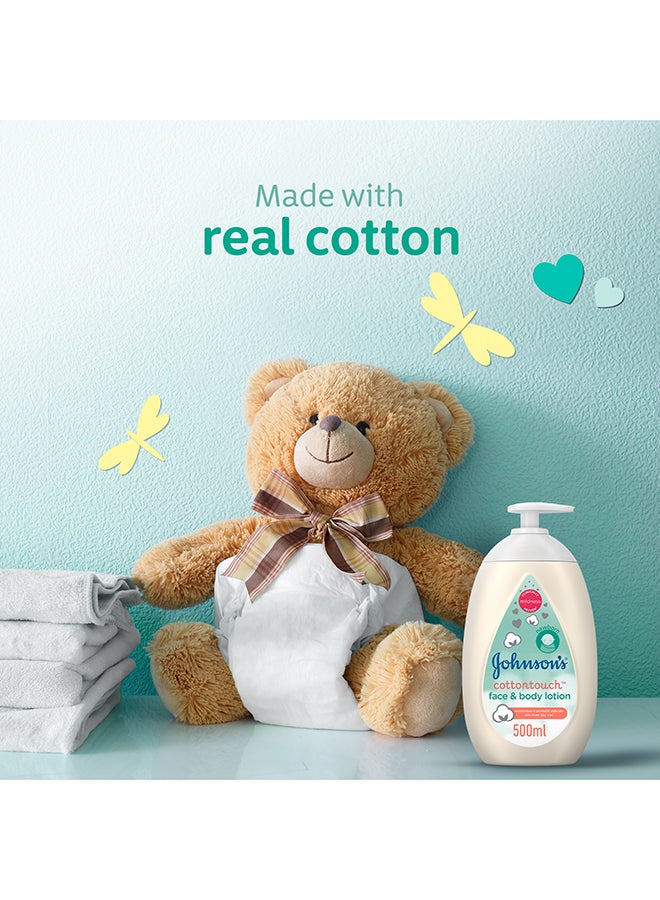 Johnson's Newborn Baby Face And Body Lotion-Cotton Touch, 500 ml - Image 4