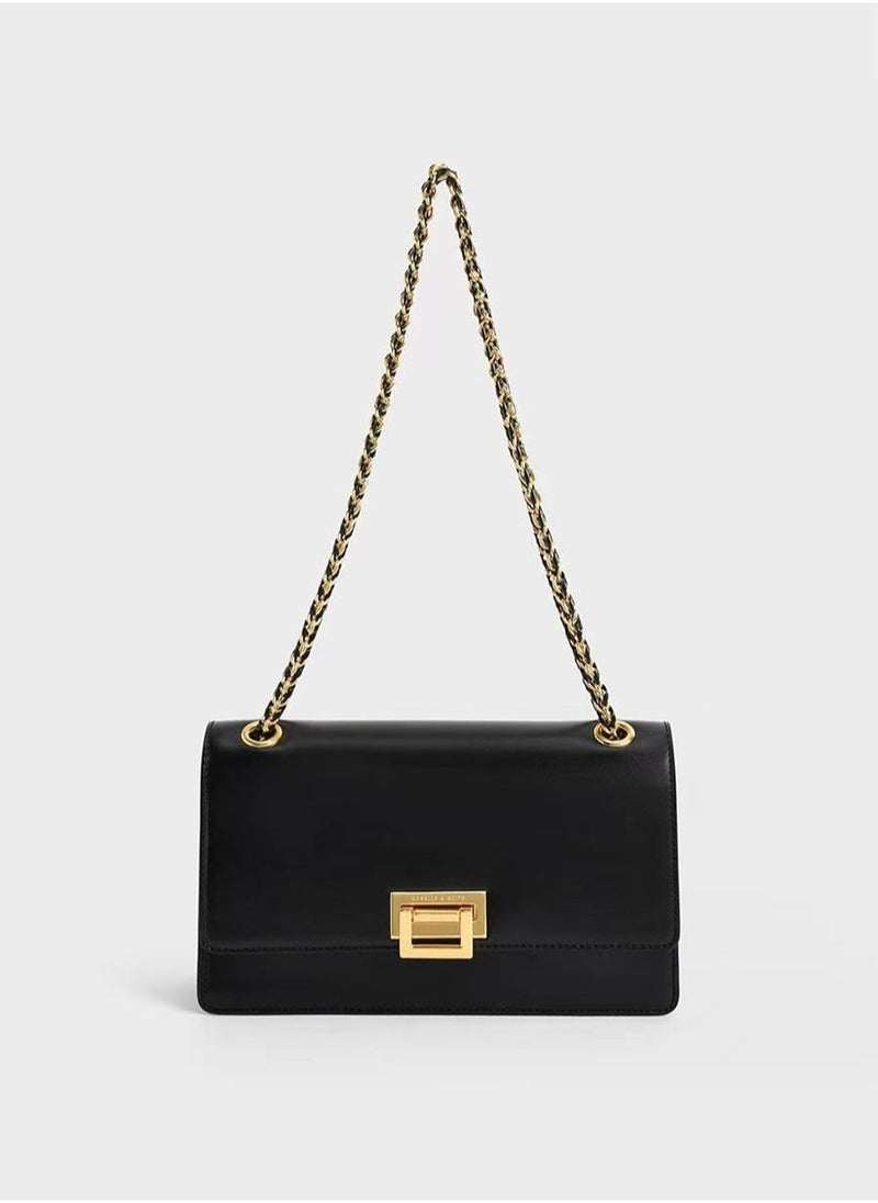 Charles & Keith Charles & Keith Chain Small Square Bag Shoulder Bag Crossbody Bag  - Image 1