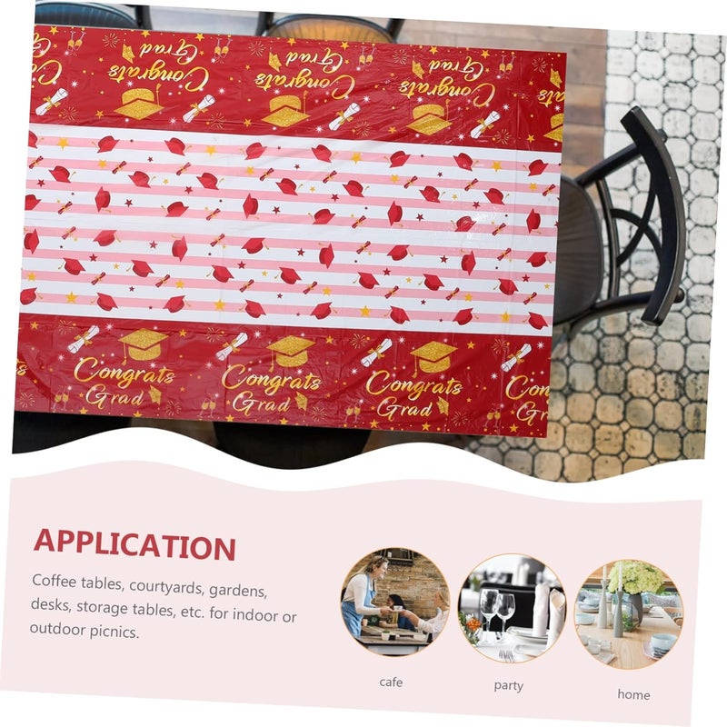 Ciieeo Graduation Party Tablecloth Premium Pe Material Graduation Table for Events and Celebrations - Image 3