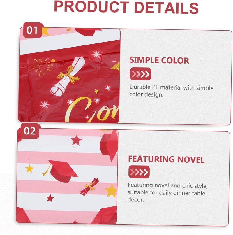 Ciieeo Graduation Party Tablecloth Premium Pe Material Graduation Table for Events and Celebrations - Image 5