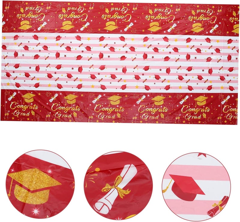 Ciieeo Graduation Party Tablecloth Premium Pe Material Graduation Table for Events and Celebrations - Image 2