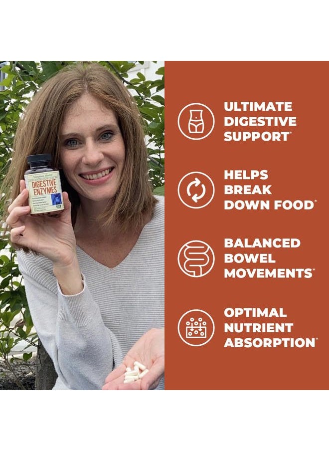 Vimerson Health - Digestive Enzymes - Probiotic Multi Enzyme (Enzimas Digestivas) - Digestive Supplements with Unique Makzyme-Pro Formula - Advanced Enzymes for Digestion, Bowel Movements & Nutrient Absorption. 60 Caps - Image 1