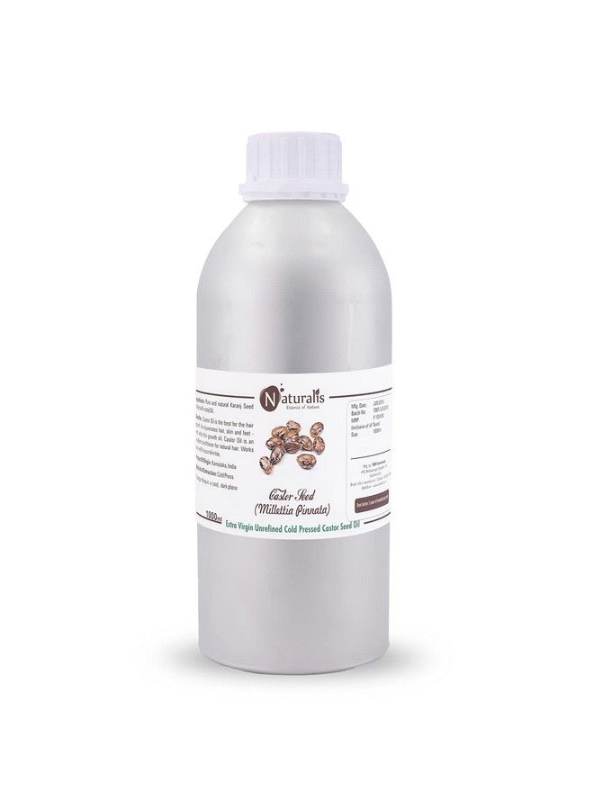 Naturalis Essence Of Nature Extra Virgin Cold Pressed Unrefined Castor Oil For Hair Growth Skin Care Moisturizing Dry Skin Nails 1000Ml - Image 1