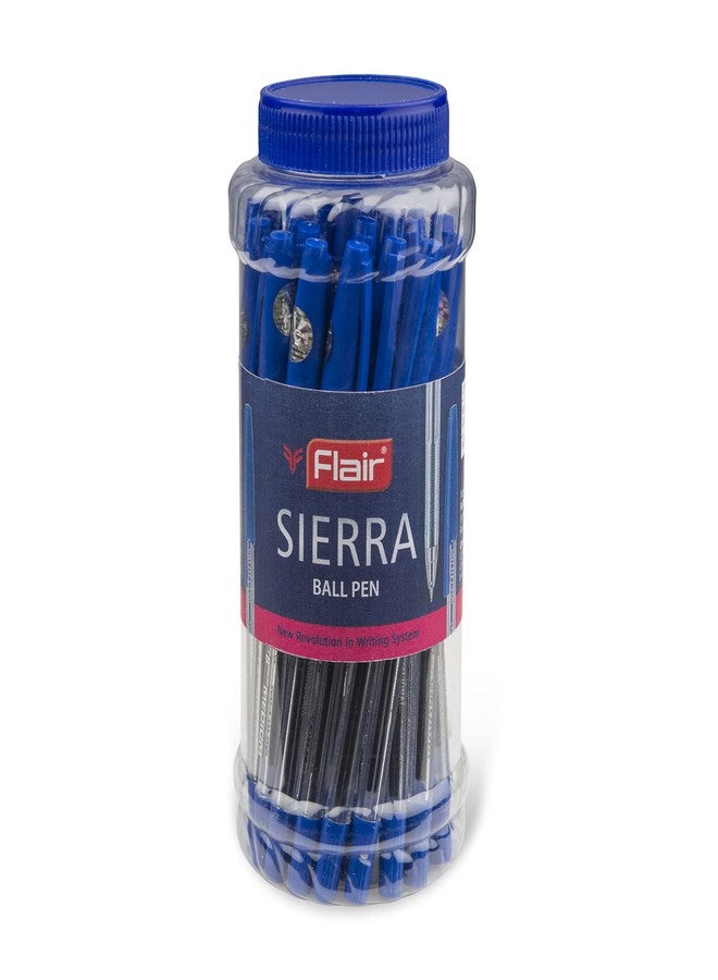 فلير قلم حبر جاف FLAIR Sierra ذو رأس رفيع | مقاس الرأس 0.7 مم | نظام تدفق حبر سلس | قلم خفيف الوزن بمقبض مريح | مثالي للمدرسة والجامعة والمكتب | حبر أزرق، عبوة من 25 قلمًا - Image 3