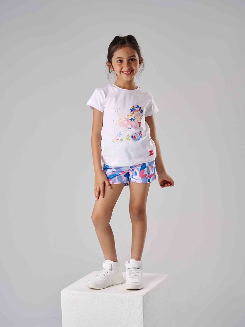كوكا ملابس أطفال مجموعة تي شيرت وشورت بنات - Image 5
