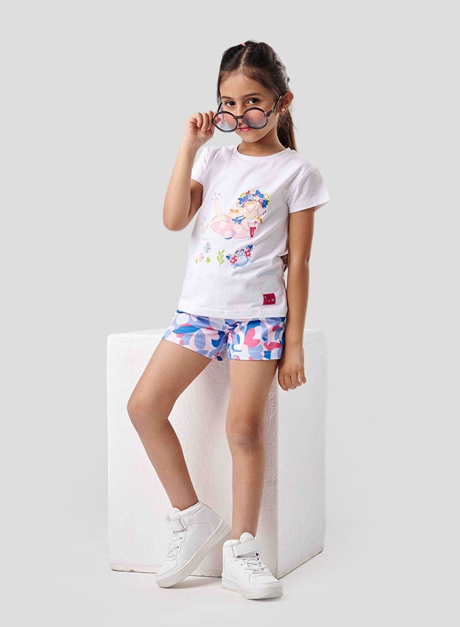 كوكا ملابس أطفال مجموعة تي شيرت وشورت بنات - Image 1