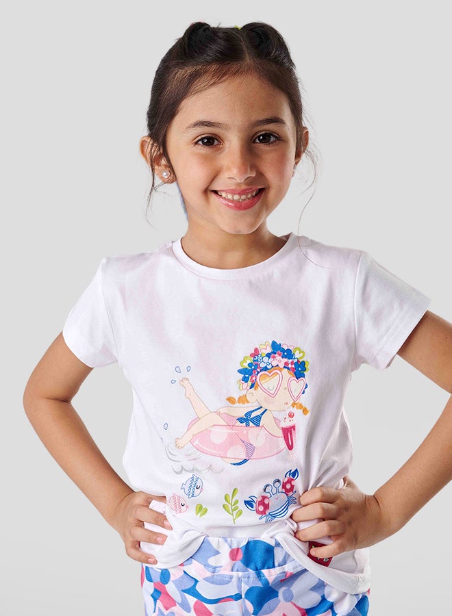 كوكا ملابس أطفال مجموعة تي شيرت وشورت بنات - Image 2