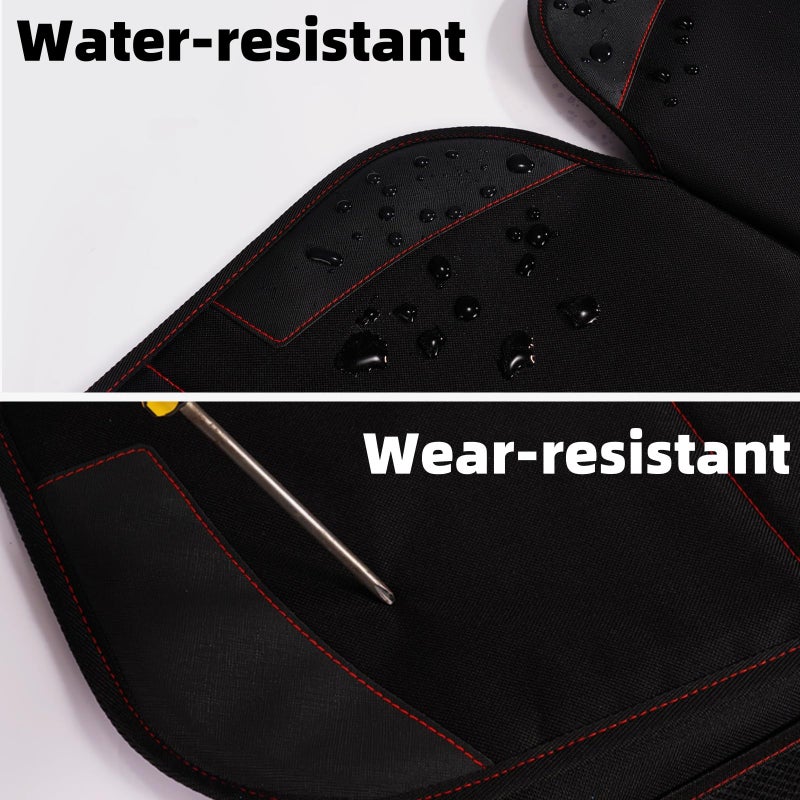 Gowhalle Car Seat Protector, Non-Slip Rubber Padded Backing Seat Protector for Child Seats, Waterproof Thickest Padding Car Seat Protector Under Baby Seat - No Imprint (Red-2pcs) - Image 5