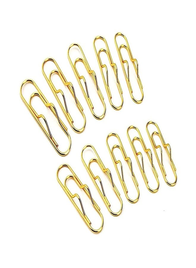 GANPUB 10Pcs Gold Metal Pen Clips, Multi Function Pen Holder Clips Bookmarks for Notebooks, Paper Clip Stationery Tool, Pencil Holders - Image 1