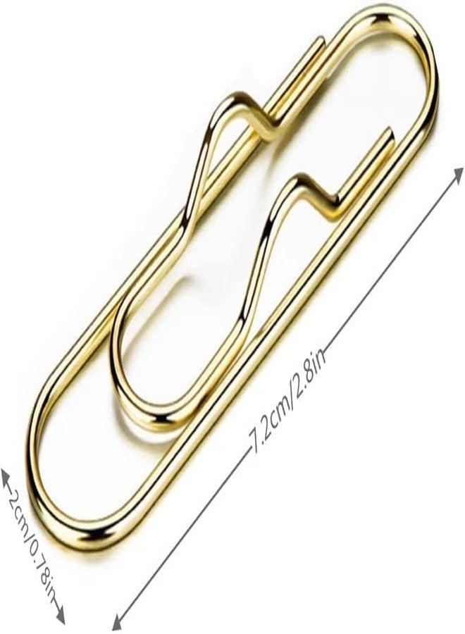 GANPUB 10Pcs Gold Metal Pen Clips, Multi Function Pen Holder Clips Bookmarks for Notebooks, Paper Clip Stationery Tool, Pencil Holders - Image 2