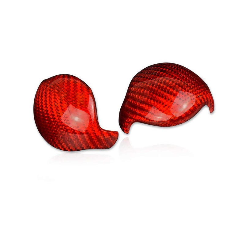 AIRSPEED Car Gear Shift Knob Cover Interior Accessories Sticker for Ford Mustang 2015-2022 Automatic, Carbon Fiber (Red) - Image 3