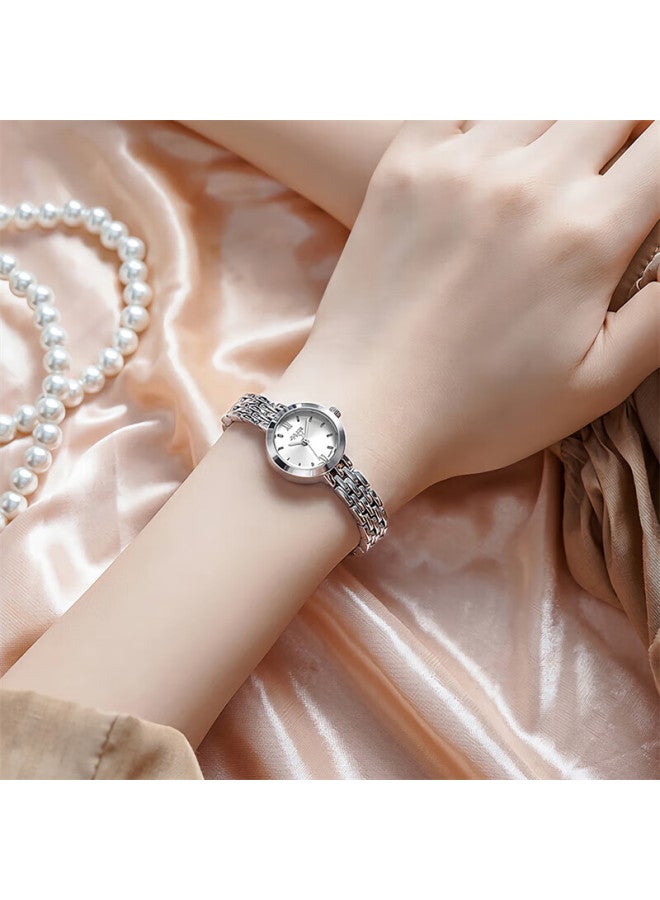 Julius Women's Bracelet Watch Korean Fashion Trend Quartz Waterproof Student Ladies Watch Silver Ja-770a - Image 1
