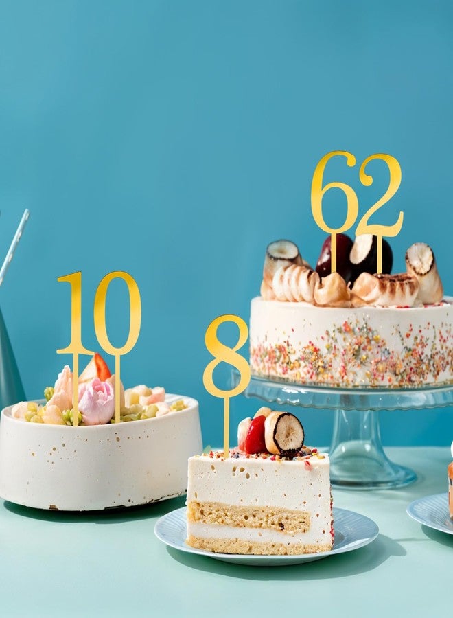 Ymapinc 0-9 Numbers Cake Topper, Ymapinc 10 Pcs Acrylic Cake Topper Numbers for Gold Happy Birthday Christmas Wedding Party Anniversary DIY Supplies Set - Image 5