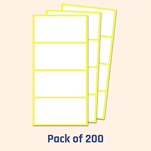 TownStix 200 Pack, 4" x 2", Labels Stickers for Storage Bins - Matte White - Image 3