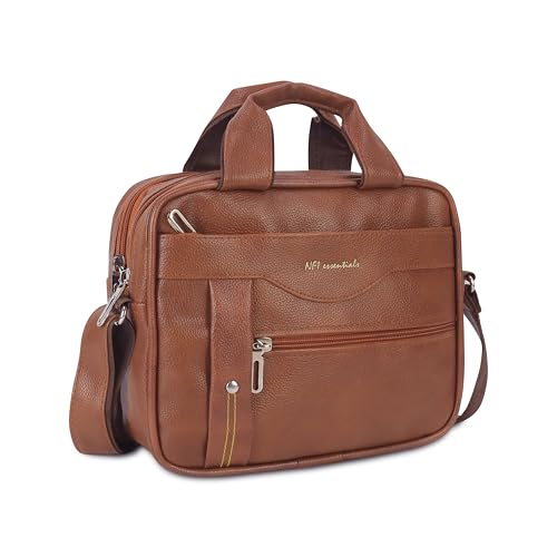 NFI essentials Leather Sling Bag for Men Crossbody Hand Bag Chest Sling Bag Side Shoulder Bag Stylish Travel Leather Slings Corporate Gift Item Passport Sling Messenger Office Side Bag - Image 1