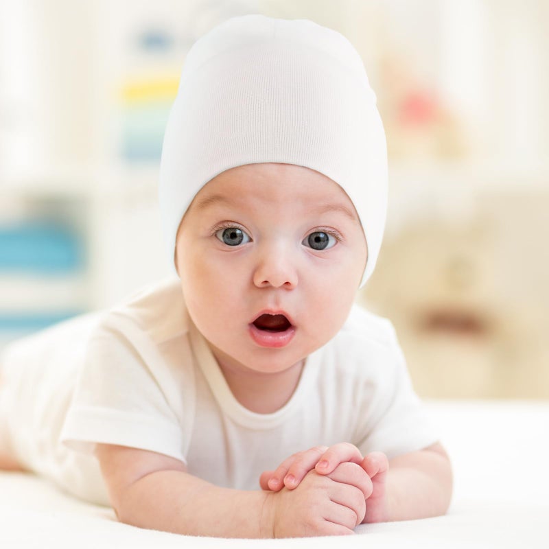 DRESHOW BQUBO 6 Pack Baby Hats for Boys Girls Unisex Baby Beanie Hat Soft Cute Knit Cap Nursery Beanie for Newborn Infant Toddler Kid - Image 3