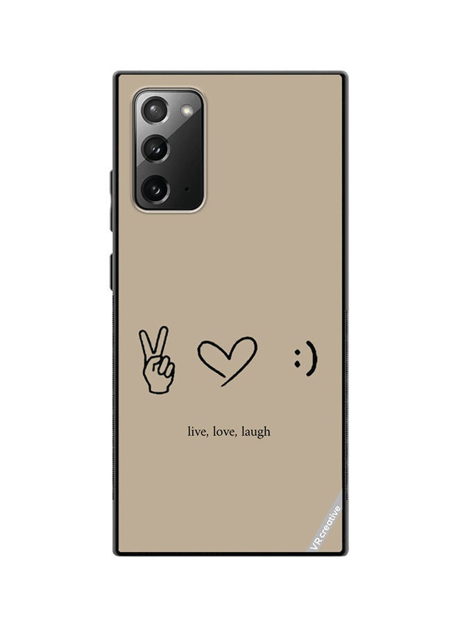 VR CREATIVE Protective Case Cover For Samsung Galaxy Note20 5G Live Love Laugh Design Multicolour - Image 1