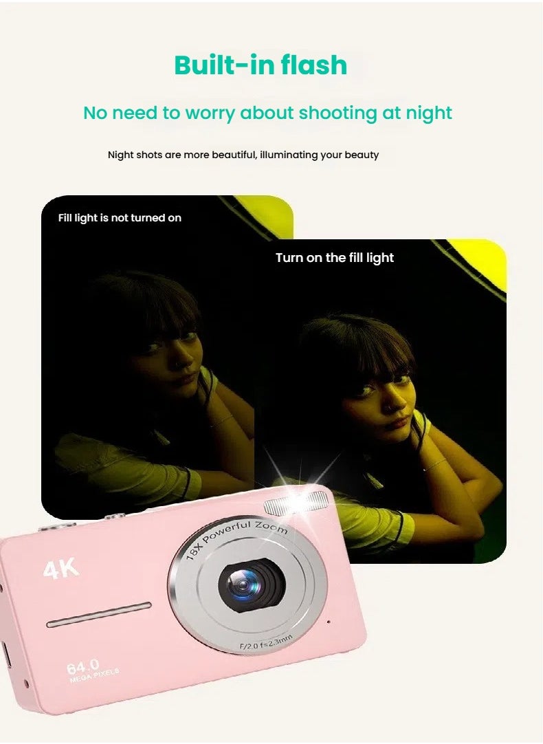 General Student camera HD 2400W pixel ultra-thin lightweight portable fashion digital camera card camera  - Image 2