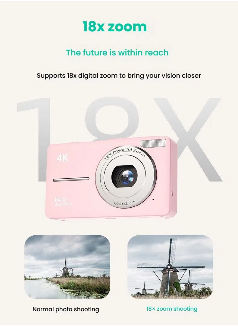 General Student camera HD 2400W pixel ultra-thin lightweight portable fashion digital camera card camera  - Image 3