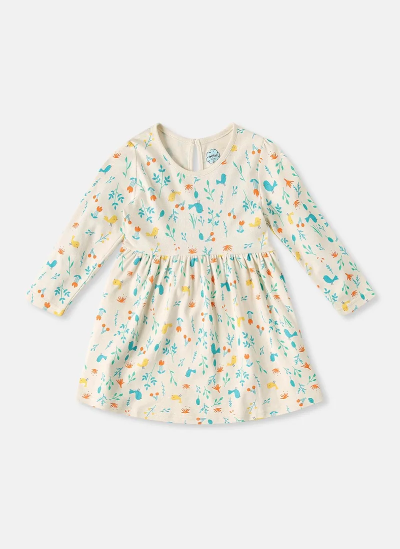 نوتيناتي Nautinati Infants All Over Print Soft Cotton Pack of 2 Frocks