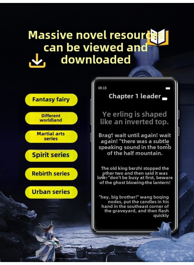 Mp4 Player P4 Full Large Screen Mp6 Music Video Mp3 Walkman Bluetooth Mp5mp7 Reading Novels-Body Color:3.0inch Touch Screen [supports Bluetooth + Full Video Grid + External Play]-Memory Capacity:64g [including 30 Movies + 300 Novels + 300 Songs] (can Be Downloaded Specified)  - Image 5