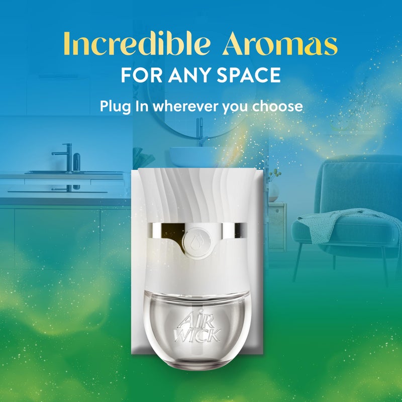 Air Wick عبوة إعادة تعبئة زيت معطر هواء Air Wick، 7 قطع، رائحة الكتان النظيف، معطر هواء، زيوت أساسية - Image 3