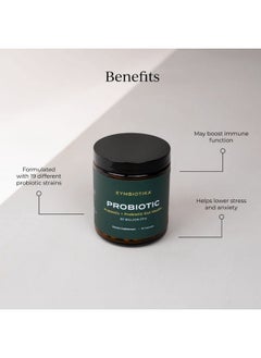 Cymbiotika CYMBIOTIKA Probiotic + Prebiotic Gut Health Supplement for Women & Men, Supplements for Immune Support, Digestive Health, & Gut Balance, Contains Probiotics & Prebiotics, 50 Billion CFU, 90 Capsules  - Image 2