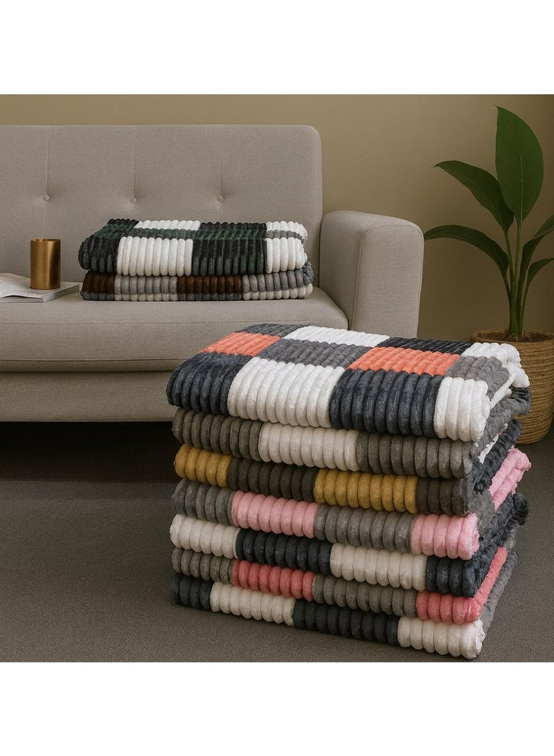STARLIFE Lightweight blanket 250 GSM Cozy Harmony Multicolor Blanket 160*220cm Ultra Soft blanket useful to all season for Bed & Sofa - Image 3