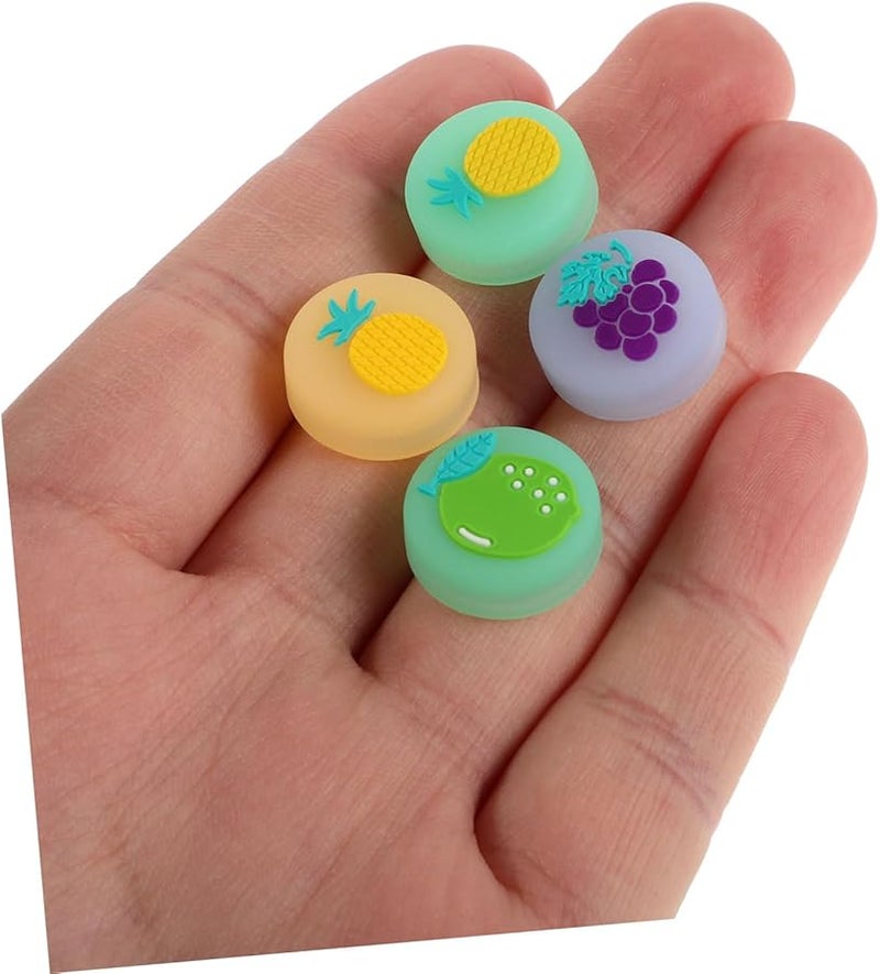 4pcs Glow In The Dark Silicone Thumb Grips For Switch Controllers Enhanced Night Gaming - Image 4