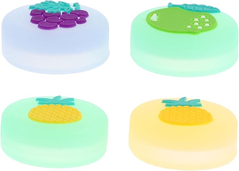 4pcs Glow In The Dark Silicone Thumb Grips For Switch Controllers Enhanced Night Gaming - Image 2