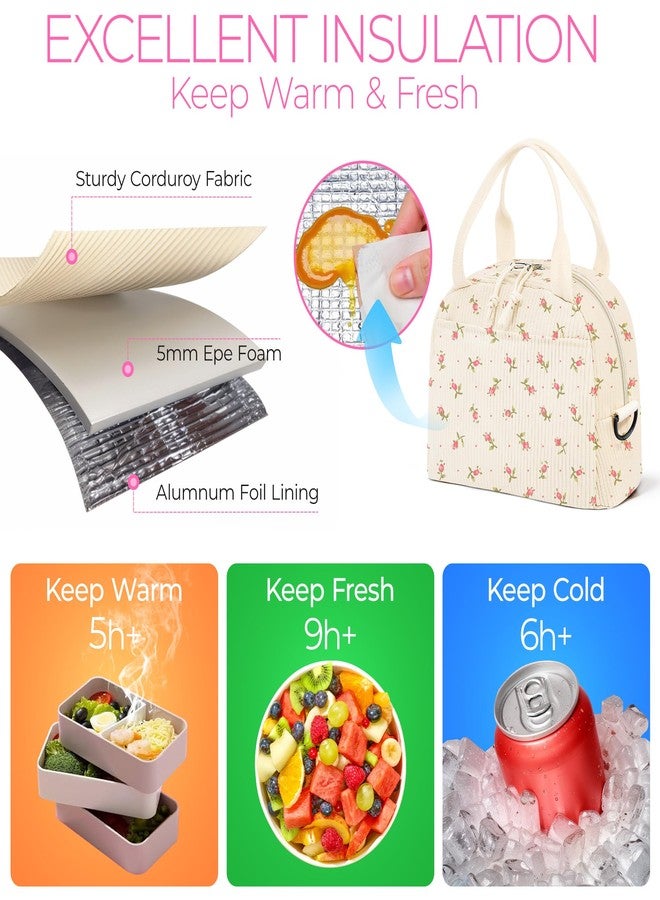 WOBAGMEN Lunch Bag for Women,Insulated Large Lunch Box,Reusable leakproof Lunch Totebag for Adult Work Office Picnic - Image 3