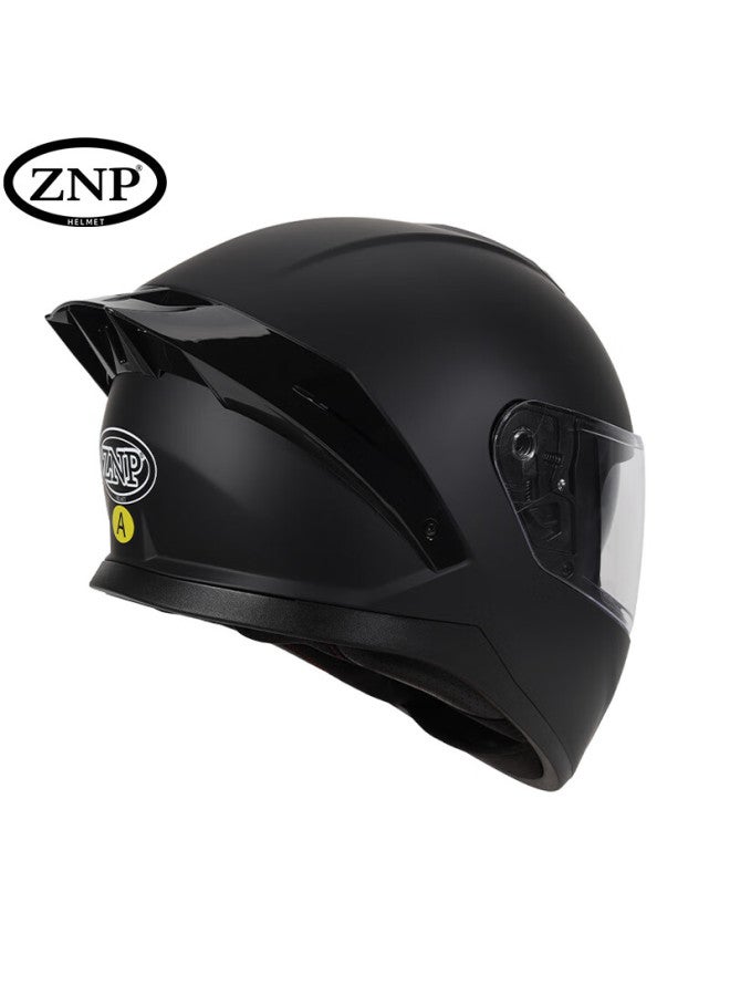 Znp928 Double-lens Motorcycle Helmet, Winter Warmth, For Men And Women, All-season Full-face Helmet, Matte Black, 2XL - Image 2