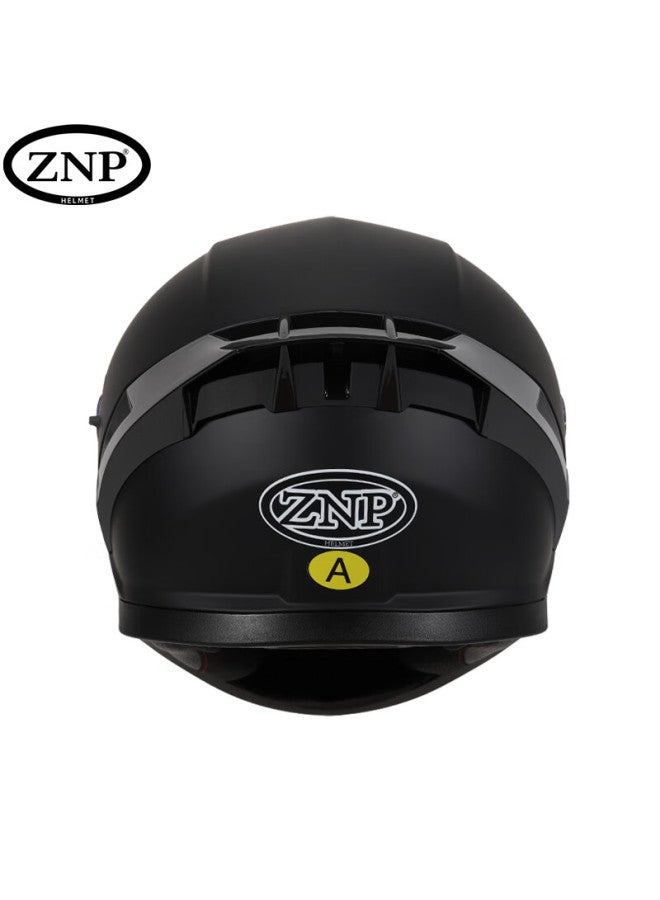 Znp928 Double-lens Motorcycle Helmet, Winter Warmth, For Men And Women, All-season Full-face Helmet, Matte Black, 2XL - Image 3