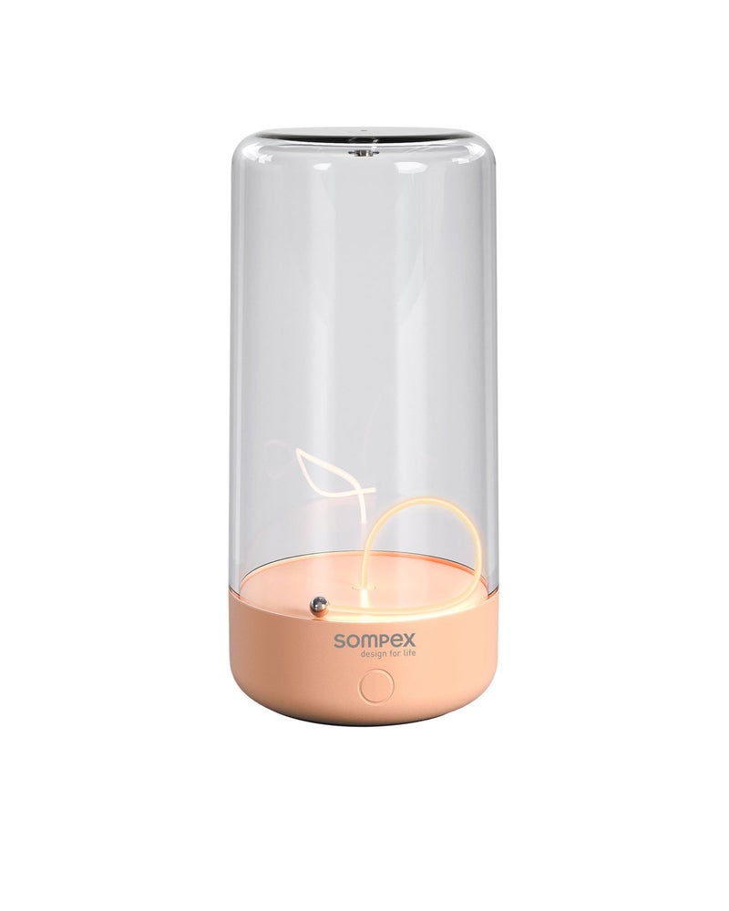 Sompex Pulse Compact Rechargeable Table Lamp | Sleek & Portable LED Light | IP54 (water-resistant) | Brightness memory function | Indoor & Outdoor Use | 3 warm light | 14.5 cm Height - Peach - Image 2