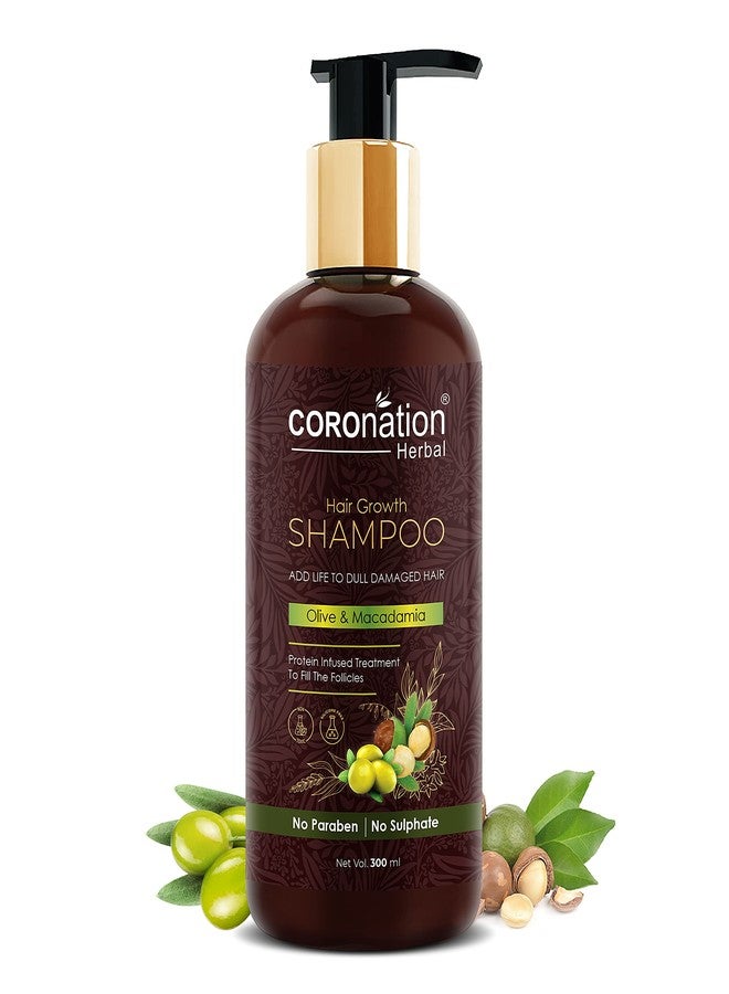 COROnation Herbal شامبو كورونيشن العشبي لنمو الشعر بفوائد زيت الزيتون وزيت المكاديميا للرجال والنساء | لترطيب عميق، وتغذية فروة الرأس، وشعر خالٍ من التجعّد | للشعر الجاف والتالف والمعالج كيميائياً - Image 1