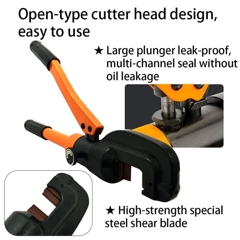 VOLTZ SC-16 Rebar Cutter Manual Hydraulic Rebar Cutter 8T Steel Rebar Cutting Tool Hand Rebar Cutting Machine for Cutting Steel Bar Range Φ4-16mm with Two Cutter Heads - Image 5