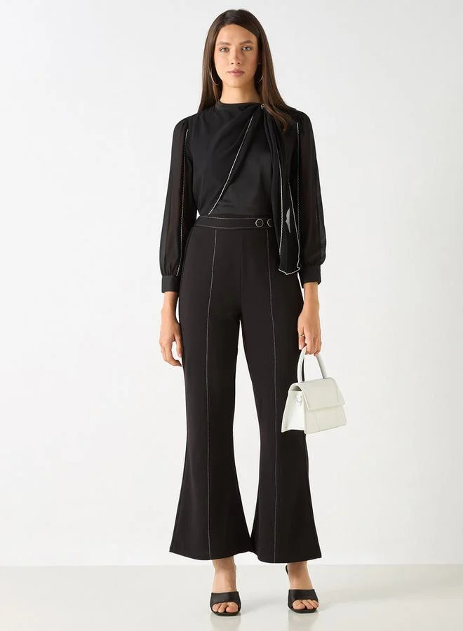 Iconic Iconic Solid Regular Fit Flexi Waist Trousers