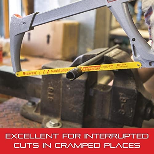 Starrett Bi-Metal Unique HSS Safe-Flex Hand Hacksaw Blade - Ideal for Contractors and Tradesmen - 12" Length, 1/2" Width, 0.024" Thickness, 24 TPI - 2-Pack - KBS1224-2 - Image 5