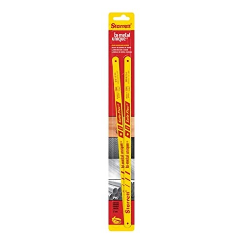 Starrett Bi-Metal Unique HSS Safe-Flex Hand Hacksaw Blade - Ideal for Contractors and Tradesmen - 12" Length, 1/2" Width, 0.024" Thickness, 24 TPI - 2-Pack - KBS1224-2 - Image 1