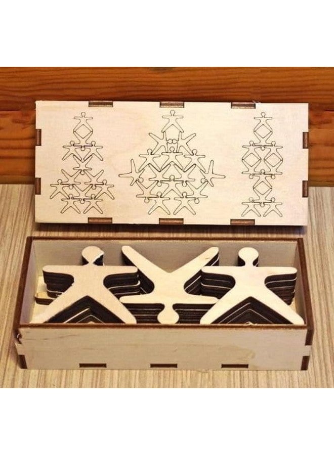 MAYUMI Toys Wooden Stacking Balancing Game, People Shaped Blocks, Storage Box Included (15 People Shapes) - Image 1