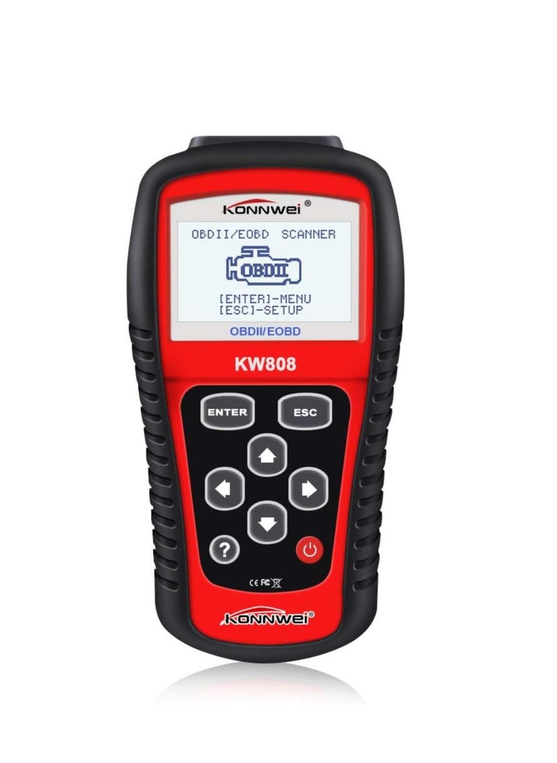Konnwei KONNWEI KW808 Auto OBDII Code Reader - 2.8" Large Screen OBD2 Scanner with Full Diagnostic Scan Tool Functions , Check Engine Light Fault Code Analyzer for All 1996 and Newer Cars with OBD Protocol  - Image 2