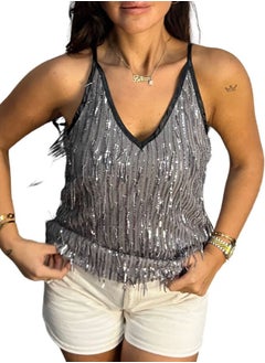 VENTIUP Sequin Blouse Silver  - Image 4