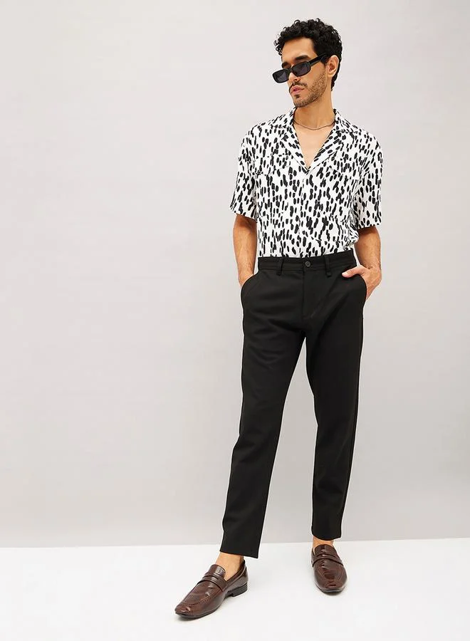 Mascln Sassafras Mascln Sassafras Abstract Print Flap Pocket Detail Relaxed Fit T-Shirt