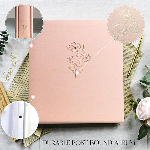Holoary Photo Album 4x6 600 Photos 5 Pictures Per Page, 600 Pockets 4”x6” Picture Album, Linen Fabric Cover Big Picture Book for Photos, 4x6 Photo Albums for Family Weddings Travel Memories(Pink) - Image 4