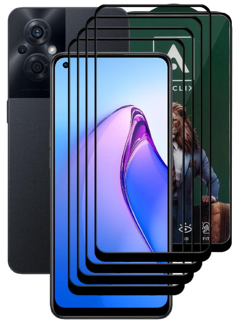 ACLIX 4 Pieces Antistatic ESD Dustproof Premium Quality High Definition Tempered Glass Screen Protector Designed For Oppo Reno8 Z - Image 1