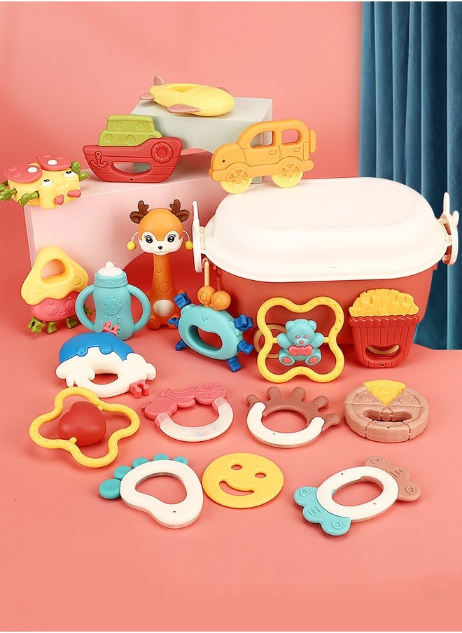 Aissiora 12PCS Baby Teethers Baby teething set Teether rattle toy Baby rattle toys Relieves your baby's teething discomfort Grip training Toys for early education for babies  - Image 5