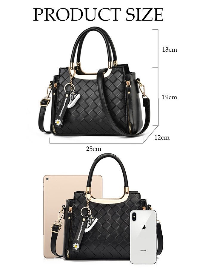 DUNISO Women's Vintage Tote Bag Handbags Faux Leather Shoulder Bag Ladies Fashion Designer Satchel Crossbody Bag with Detachable Strap for Ladies - Image 4