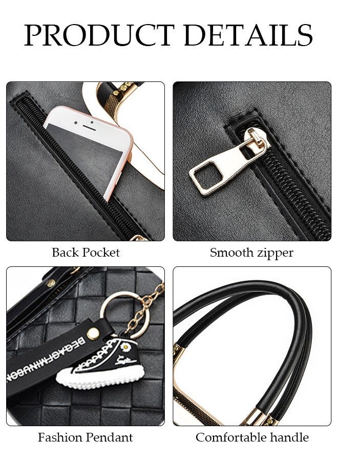 DUNISO Women's Vintage Tote Bag Handbags Faux Leather Shoulder Bag Ladies Fashion Designer Satchel Crossbody Bag with Detachable Strap for Ladies - Image 5